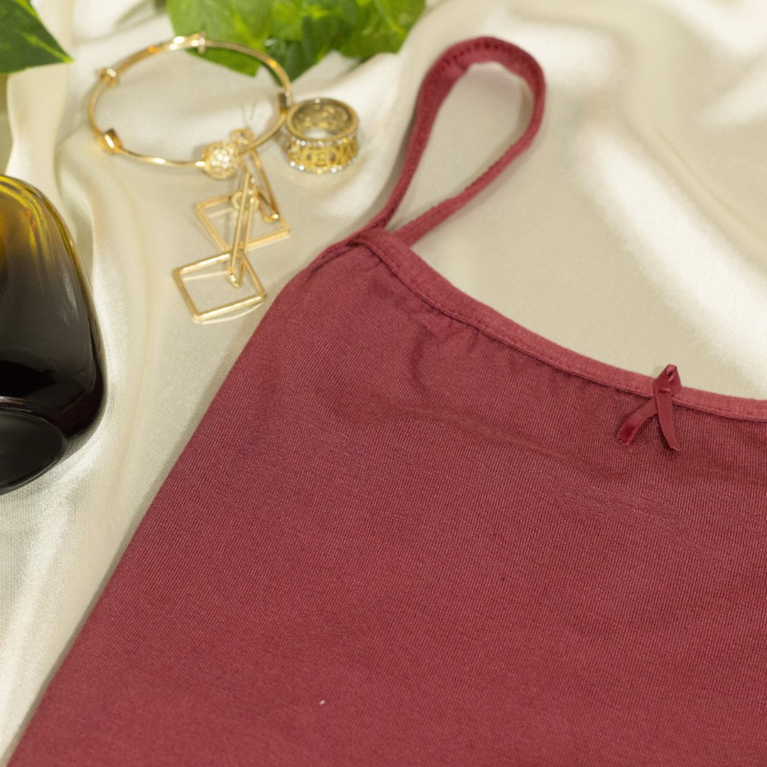 Camisole, Ultra Soft Viscose Lycra Slip, MAROON