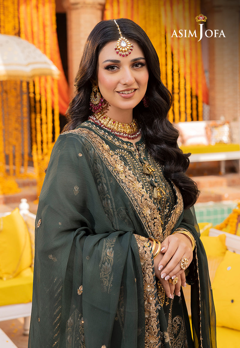 AJDAP-12 EMBROIDERED PAPER COTTON STITCHED 3 PCS