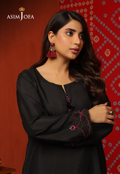 AJTM-05 - 2 PCS EMBROIDERED RAW SILK 2 PCS
