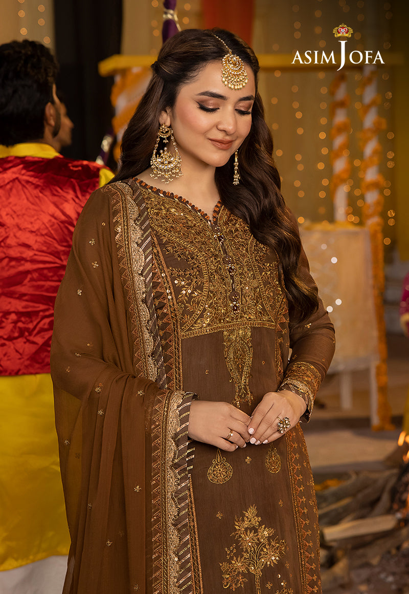 AJDAP-11 EMBROIDERED PAPER COTTON STITCHED 3 PCS