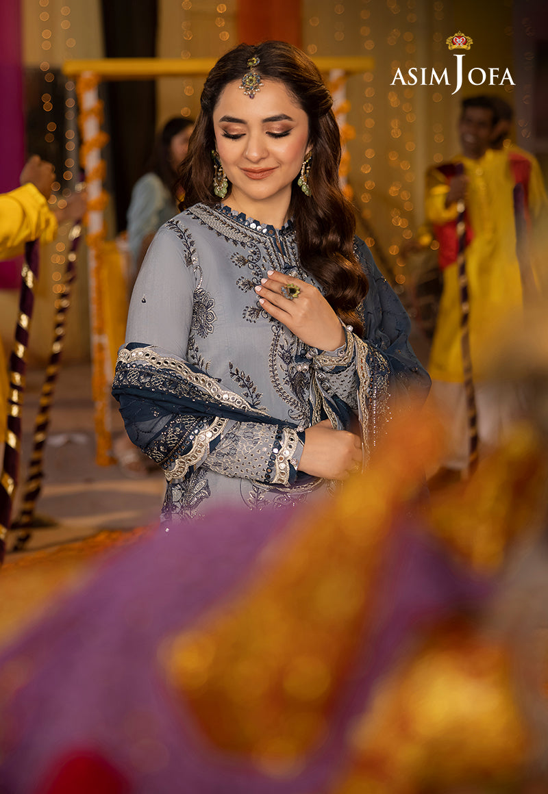 AJDA-08 EMBROIDERED LAWN SILK 3 PCS