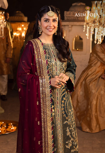 AJSH-20 EMBROIDERED RAW SILK 3 PCS