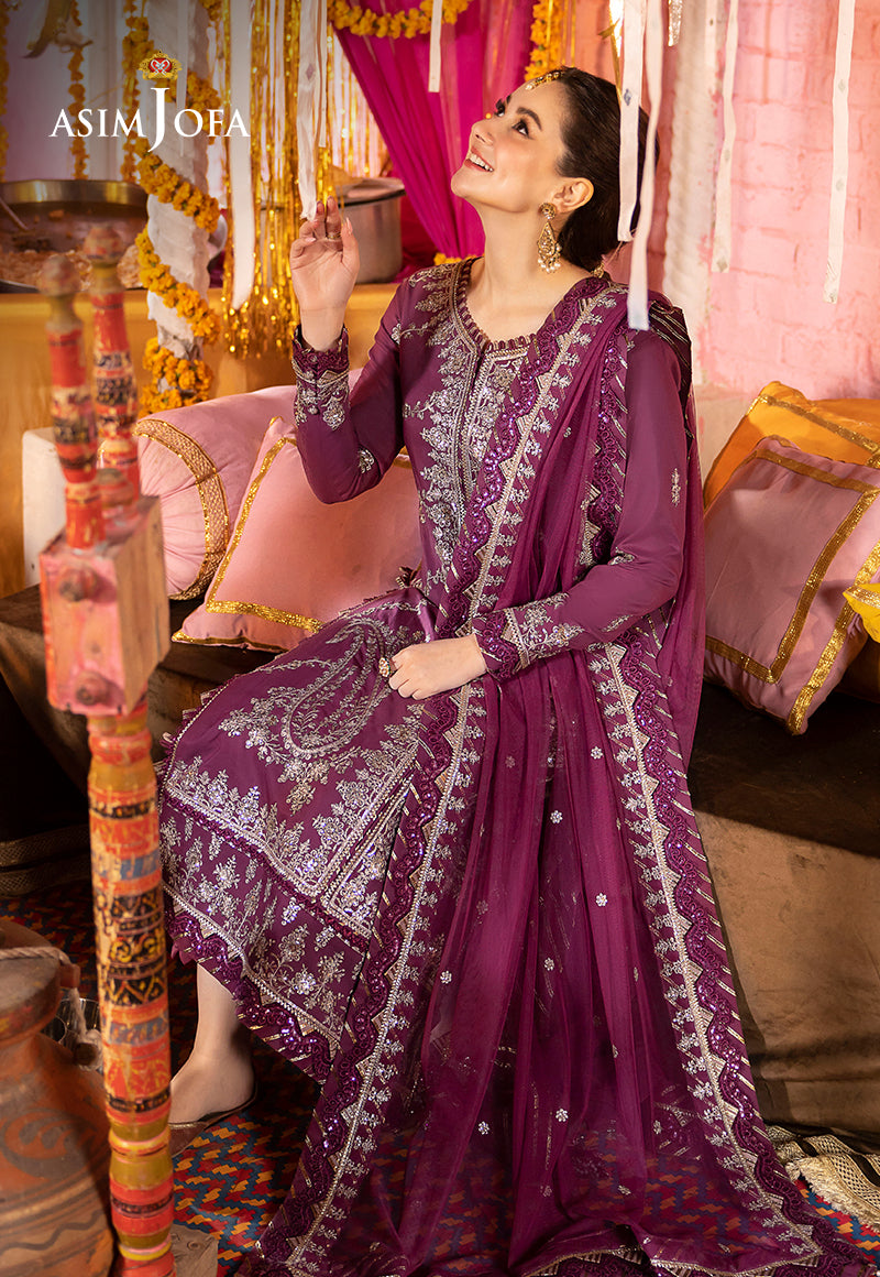 AJDAP-18 EMBROIDERED LAWN SILK STITCHED 3 PCS