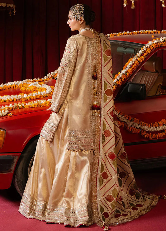 Mohsin Naveed Ranjha Embroidered Tissue Suit Unstitched 4 Piece MNR24ZD Khushi - Luxury Collection