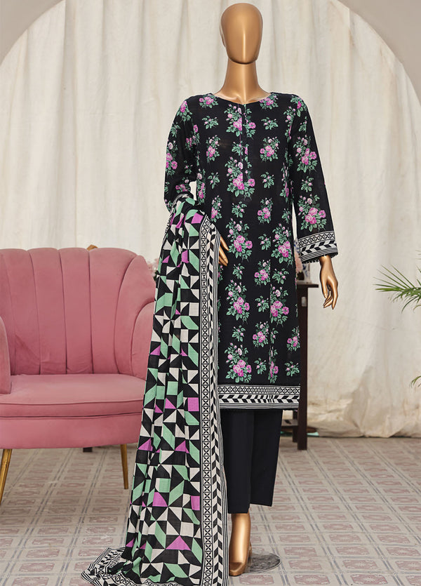 Vital Prints By HZ Textiles Slub Lawn 3 Piece Unstitched Suit HZ25VPSLD VP-08