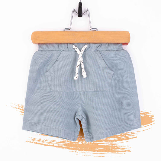 C.A Baby Boy Light Blue Pockets Cotton Jersey Shorts