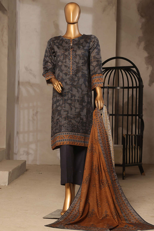Aashkaar By HZ Stitched 3 Piece Emb Lawn Vol-04 Collection'2025-EPL-014
