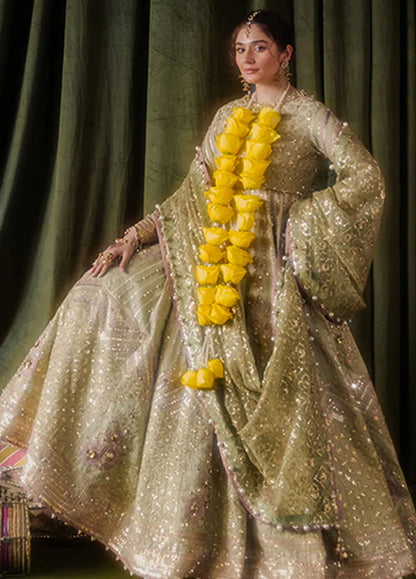 Mohsin Naveed Ranjha Embroidered Raw Silk Suit Unstitched 3 Piece MNR24ZD Mastani - Luxury Collection