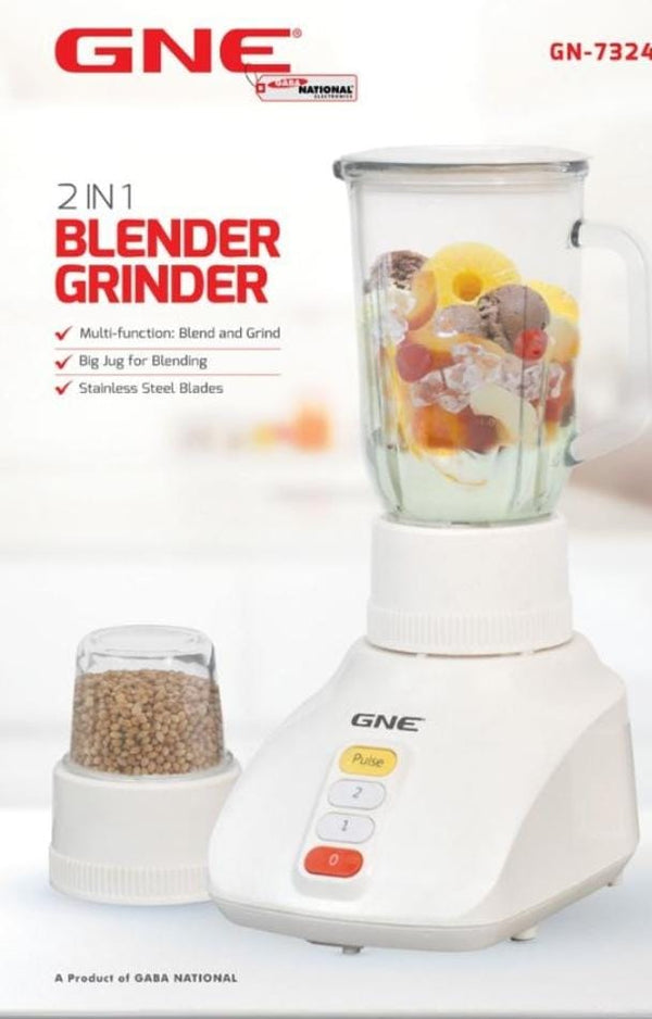 Gaba National 2 in 1  Blender & Grinder (GN-7324)
