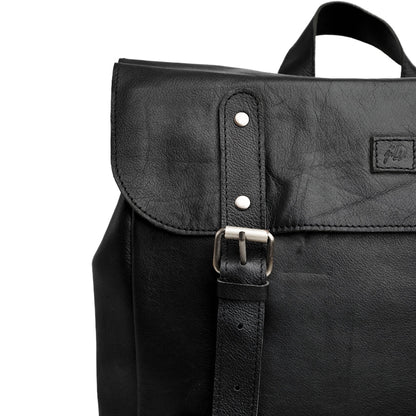 Nomad Vintage Leather Backpack- Black