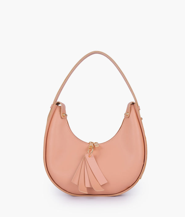 RTW Creation - Peach crescent hobo bag