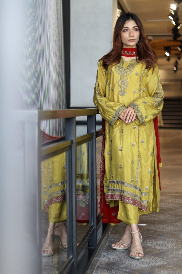 Raad Luxury Embroidered Chiffon 3 Piece Stitched Suit RD25LEF SI02-678