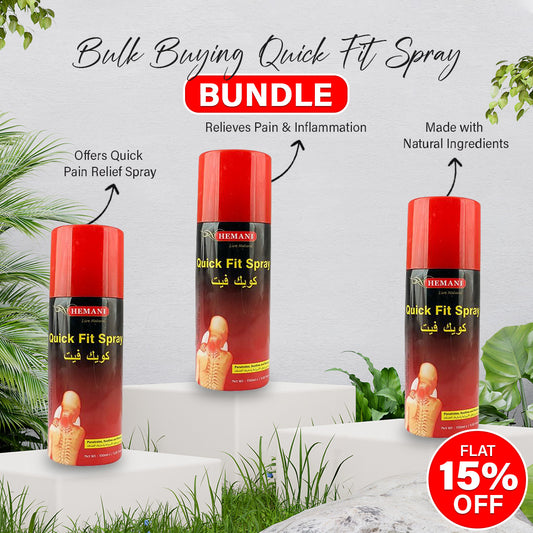 Pack of 3 Quick Fit Pain Relief Spray 150g (Each)