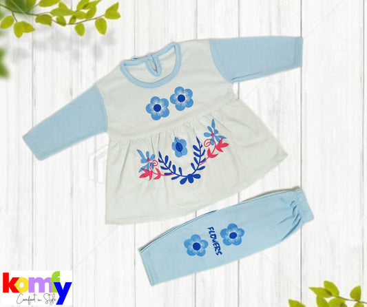 Baby printed/Embroided dress. Age 06 to 12 months. -1