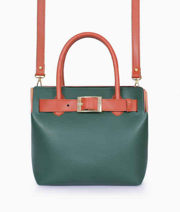 RTW Creation - Army green handbag with front buckle
