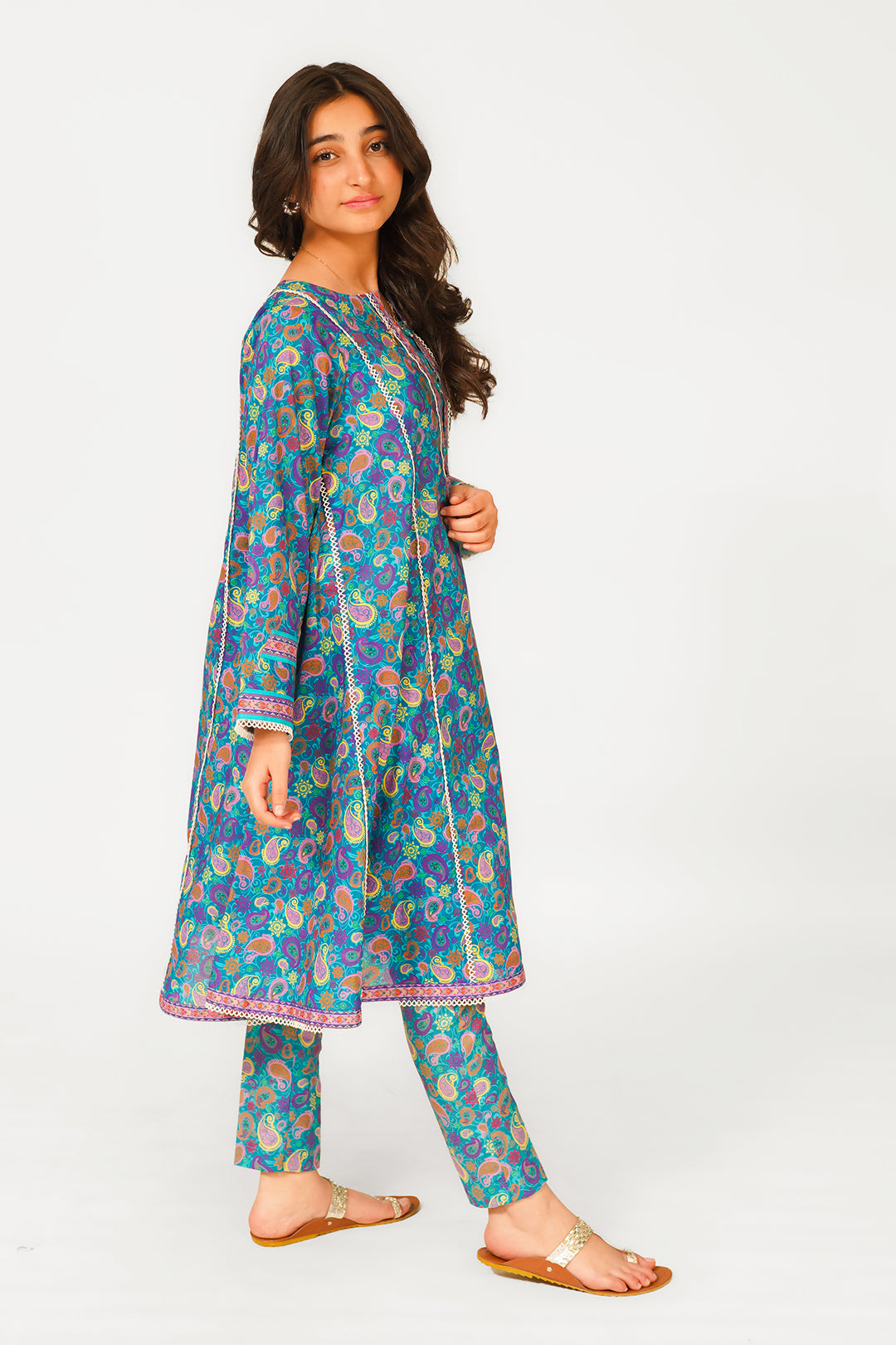 T-ALPRTW-035, ALL OVER  PRINTED Frock AND Trouser