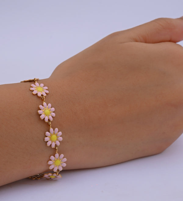 Daisy Delight Bracelet Pink