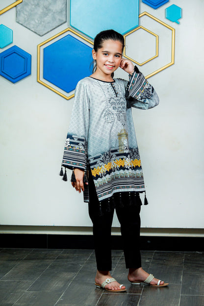 PRKT-033 Digital Printed Lawn Embroidered Shirt & Cotton Trouser
