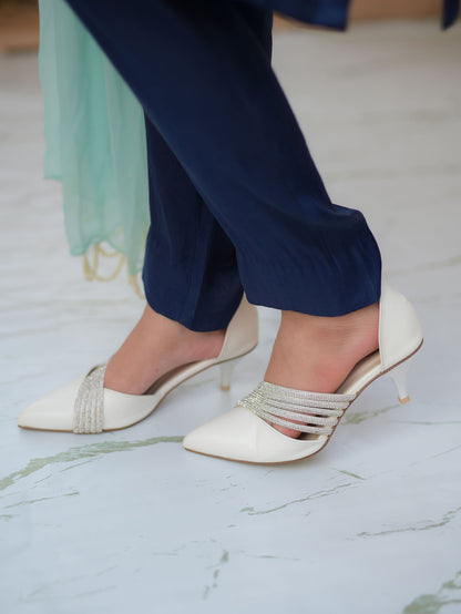 Aurora Stride Heels — Pearl Whisper