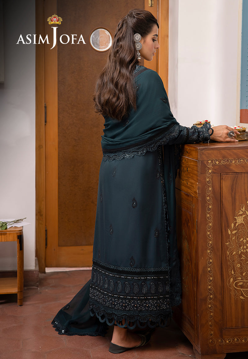AJSW-13 EMBROIDERED LAWN SILK 3 PCS
