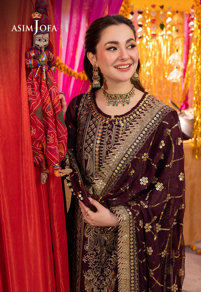 AJDAP-21 EMBROIDERED CHIFFON STITCHED 3 PCS
