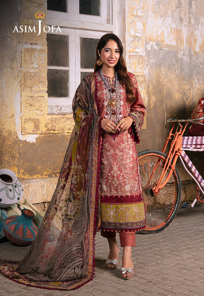 AJARP-17 PRINTED LAWN STITCHED 3 PCS