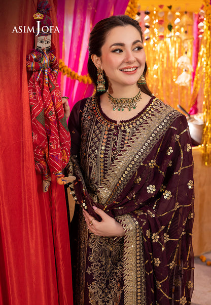 AJDA-21 EMBROIDERED CHIFFON 3 PCS