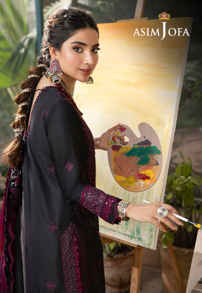 AJSW-16 EMBROIDERED LAWN SILK 3 PCS