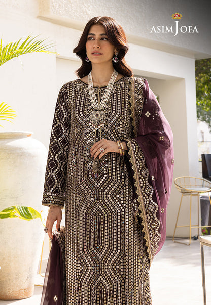 AJJH-01 EMBROIDERED RAW SILK 3 PCS