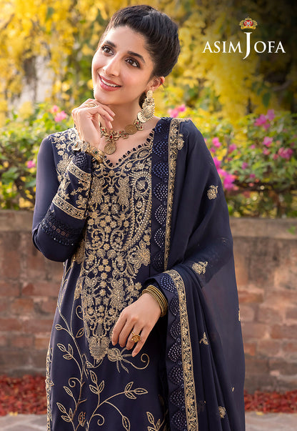AJSW-15 EMBROIDERED LAWN SILK 3 PCS