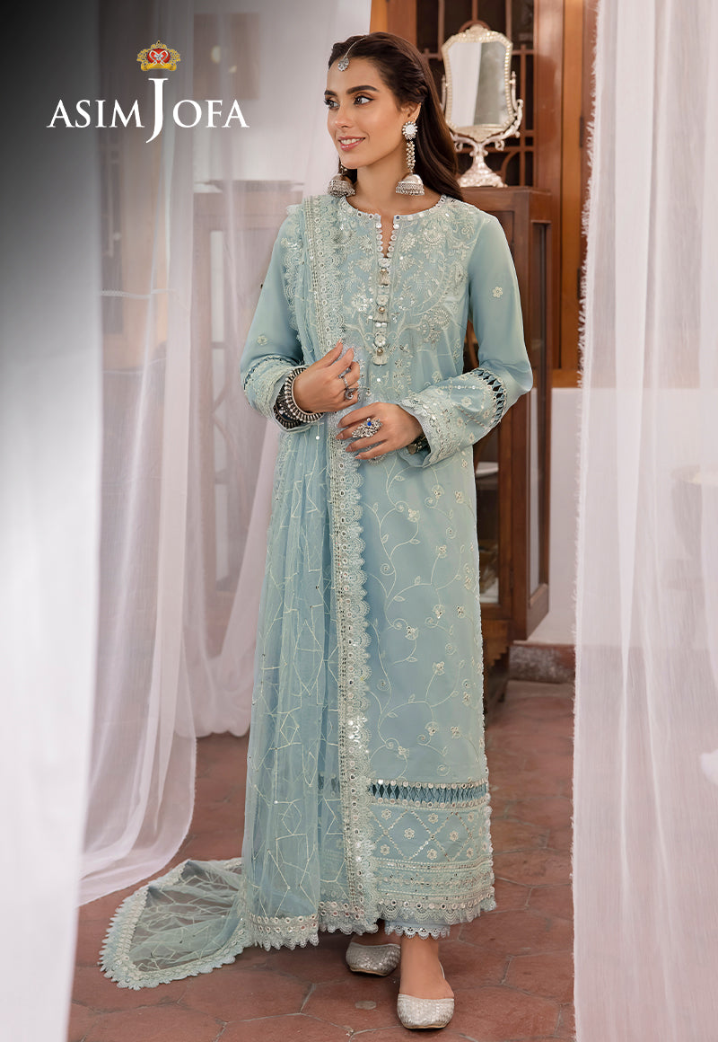 AJSW-12 EMBROIDERED LAWN SILK 3 PCS
