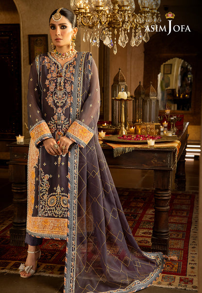 AJVF-04 EMBROIDERED CHIFFON 3 PCS