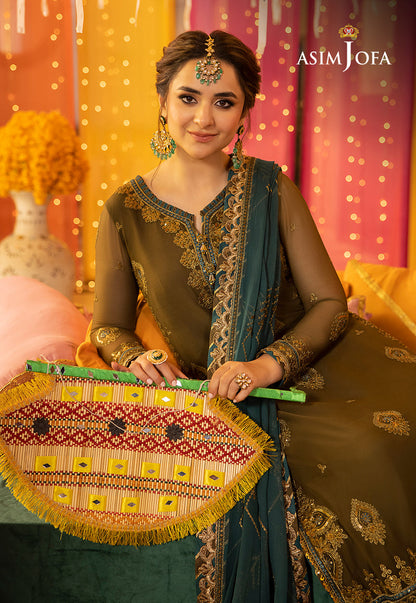 AJDA-16 EMBROIDERED CHIFFON 3 PCS
