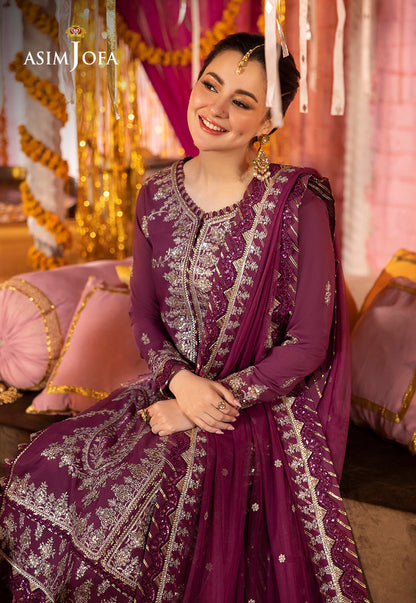 AJDAP-18 EMBROIDERED LAWN SILK STITCHED 3 PCS