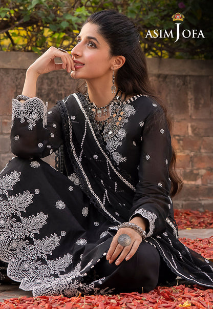 AJSW-19 EMBROIDERED LAWN SILK 3 PCS