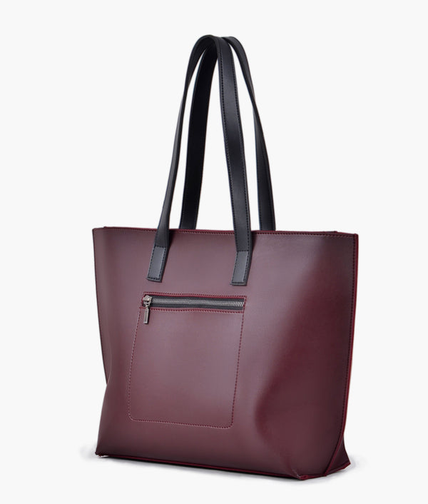 RTW Creation - Burgundy long handle tote bag