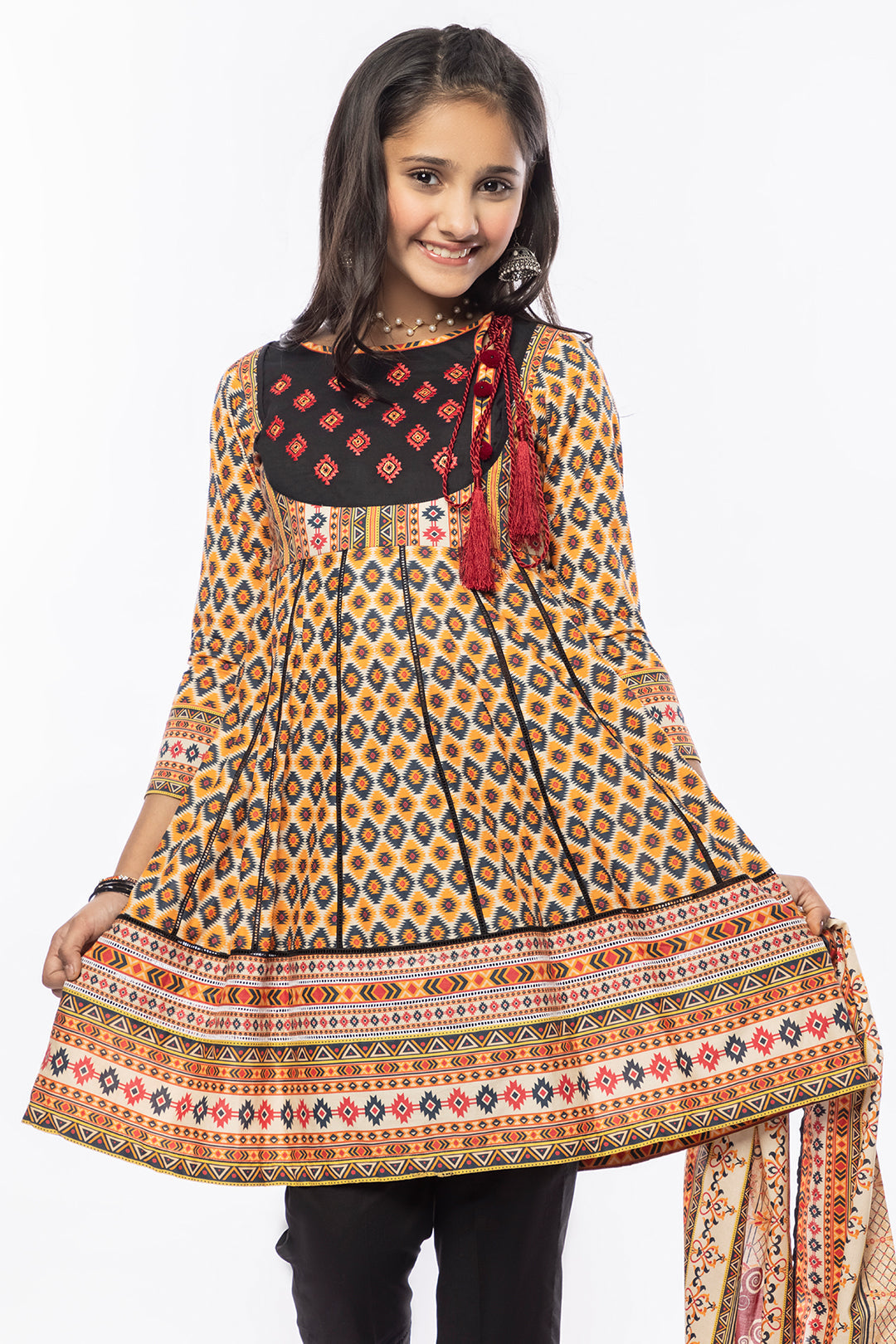 3PCS Digital Printed Lawn Shirt, Dupatta & Cotton Trouser SKU: SFRK-001