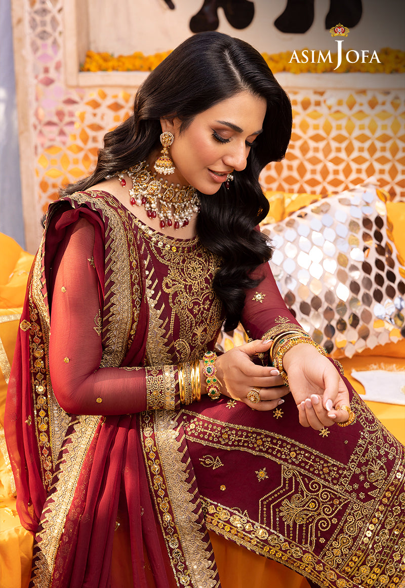 AJDAP-20 EMBROIDERED CHIFFON STITCHED 3 PCS