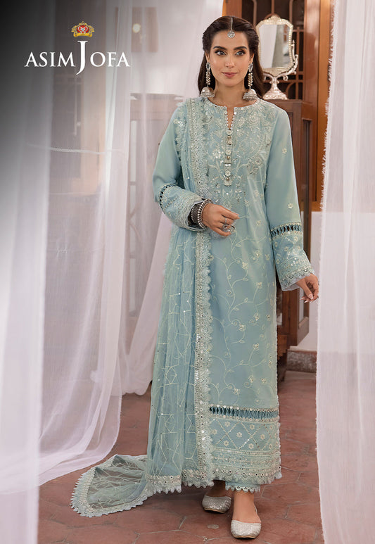 AJSW-12 EMBROIDERED LAWN SILK 3 PCS