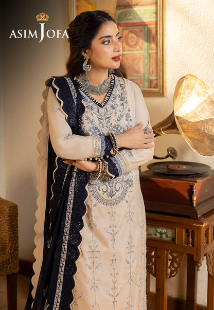 AJSW-17 EMBROIDERED LAWN SILK 3 PCS