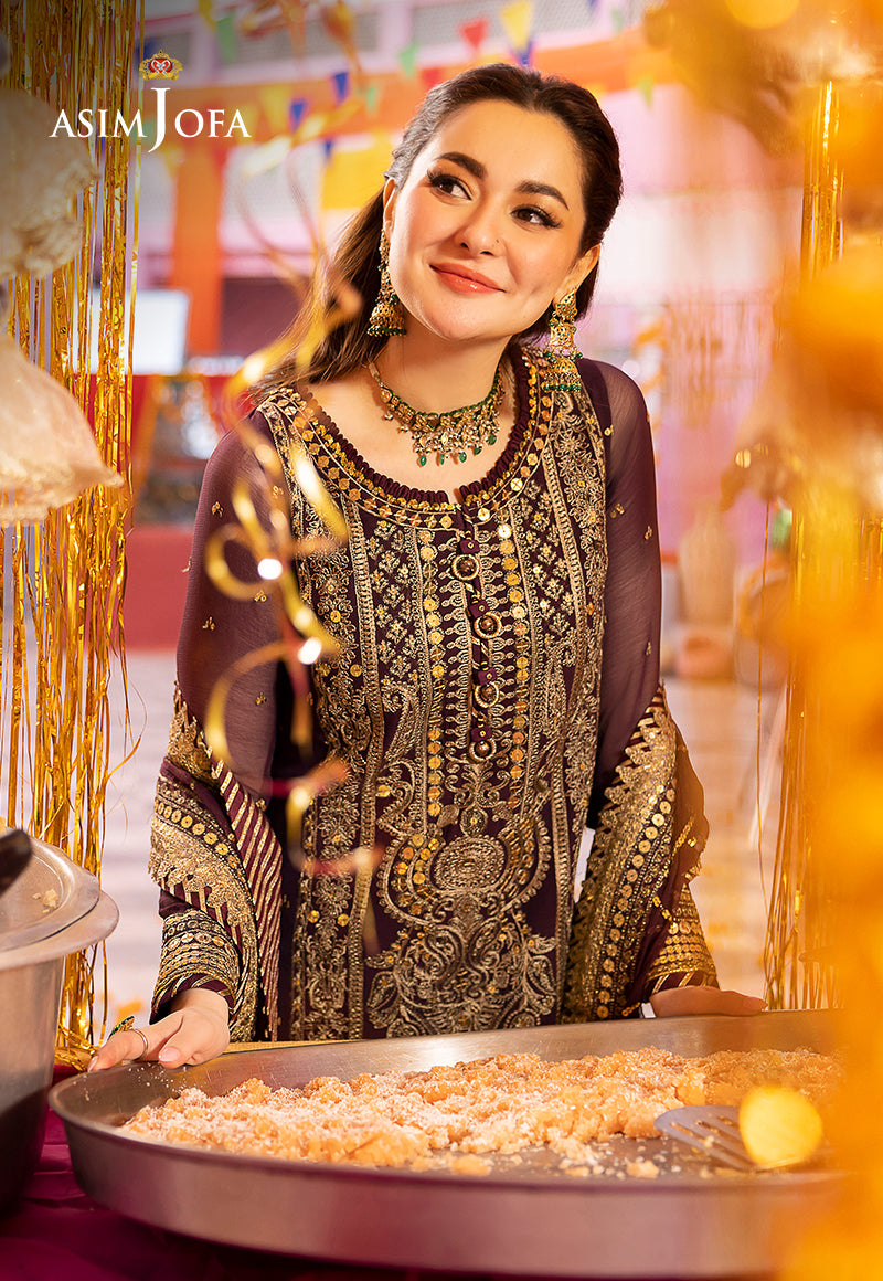 AJDAP-21 EMBROIDERED CHIFFON STITCHED 3 PCS