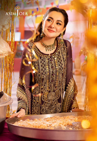 AJDAP-21 EMBROIDERED CHIFFON STITCHED 3 PCS