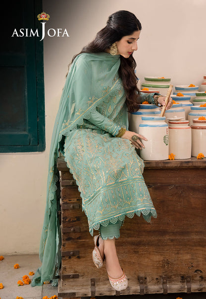 AJSW-25 EMBROIDERED POLY VISCOSE 3 PCS