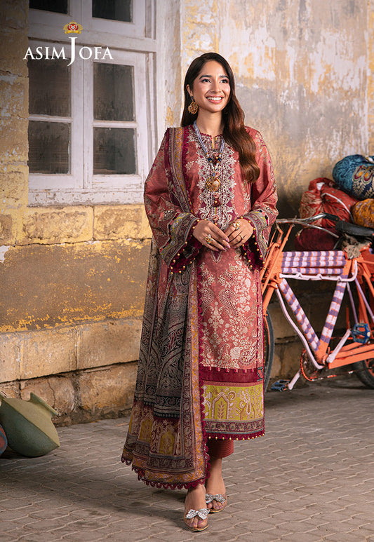 AJARP-17 PRINTED LAWN STITCHED 3 PCS