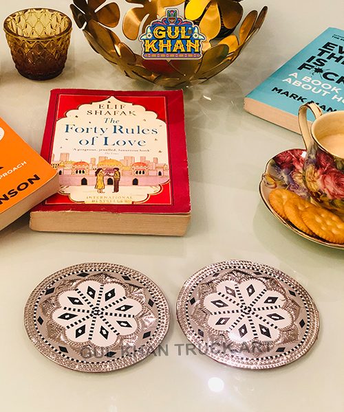 Gray Scale Chamakpatti Coasters 102