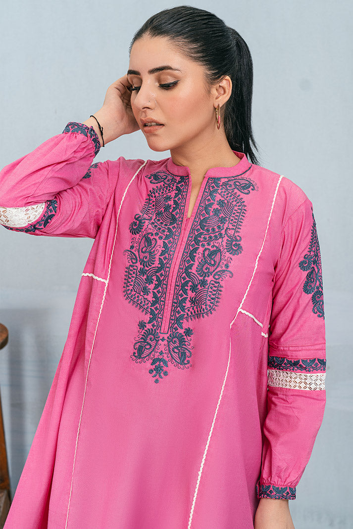 1 pc Frock Chambery Fabric Embroidery WEMB-004