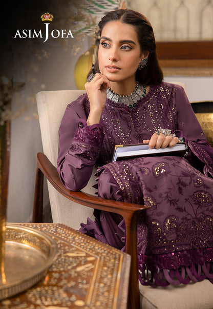 AJSW-06 EMBROIDERED LAWN SILK 3 PCS