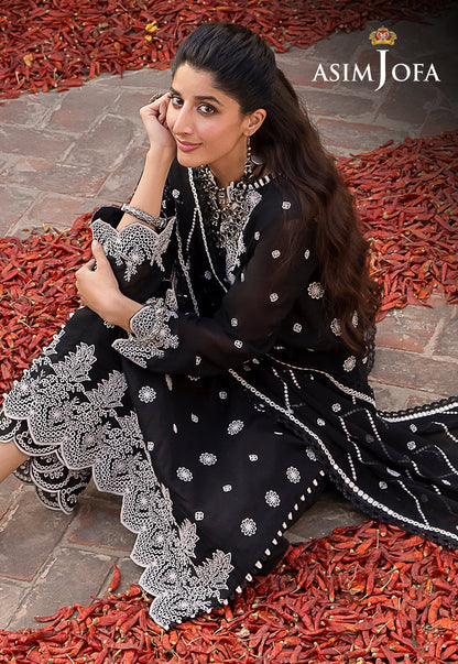 AJSW-19 EMBROIDERED LAWN SILK 3 PCS