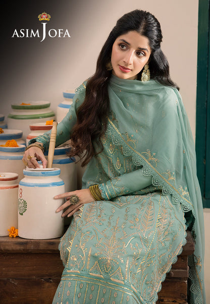 AJSW-25 EMBROIDERED POLY VISCOSE 3 PCS