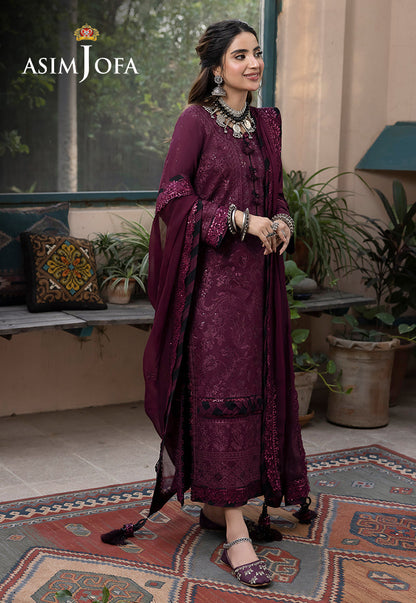 AJSWP-05 EMBROIDERED LAWN SILK STITCHED 3 PCS